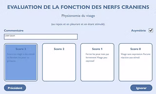 Application Web sur le test HINE pour les kinésithérapeutes